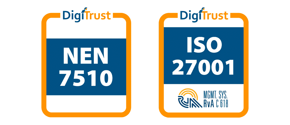 Vcare is ISO 27001 en NEN 7510 gecertificeerd!