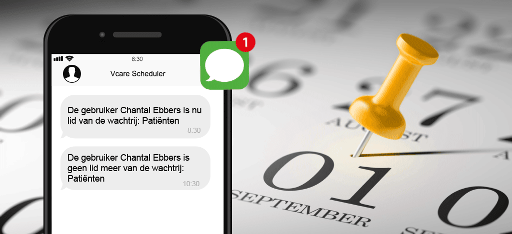 SMS-notificatie met Vcare Scheduler