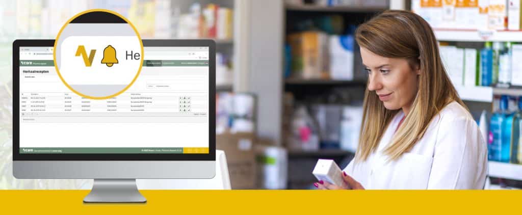 Pharma repeat notificatie scherm
