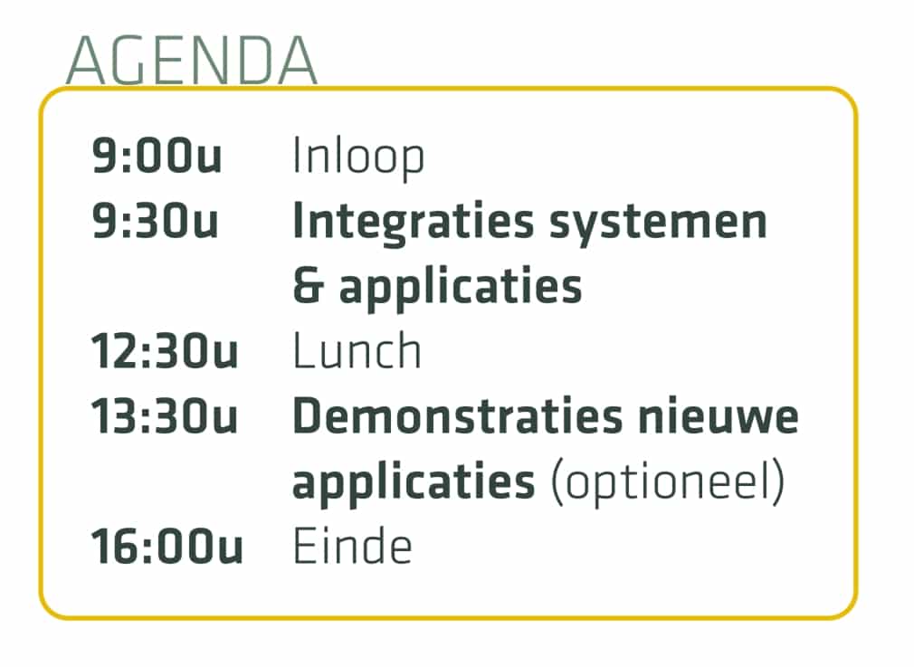 Agenda demonstraties vcare applicaties